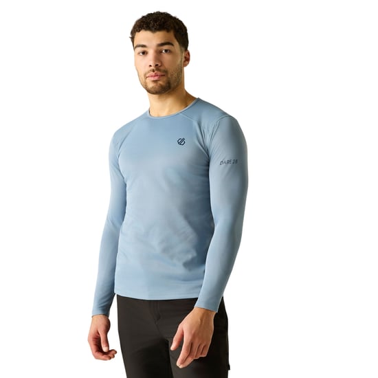 Dare 2B Heren Ventura Grid-fleece met ronde hals (Schemerig blauw) - Image 1