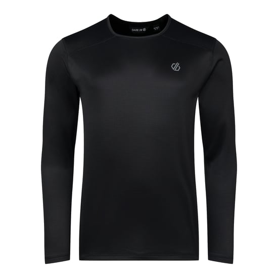 Dare 2B Heren Ventura Grid-fleece met ronde hals (Zwart) - Image 2