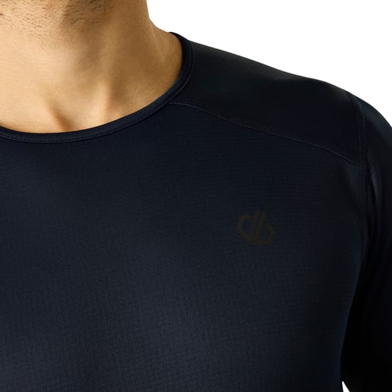 Dare 2B Heren Ventura Grid-fleece met ronde hals (Zwart) - Image 5