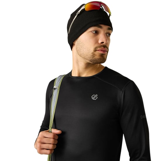 Dare 2B Heren Ventura Grid-fleece met ronde hals (Zwart) - Image 6