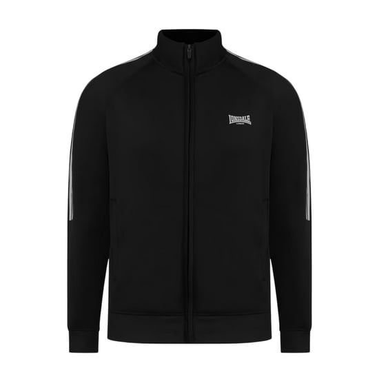 Lonsdale Raglan-trainingsjack voor heren met dubbele streep (Zwart) - Image 2