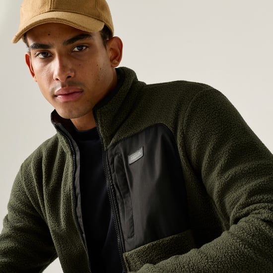 Regatta Heren Frankie Borg Fleece Jas (Donkere kaki/zwart) - Image 6
