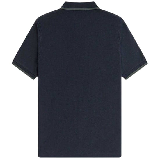 Fred Perry Heren Ritssluiting Polo Shirt (Marine) - Image 3