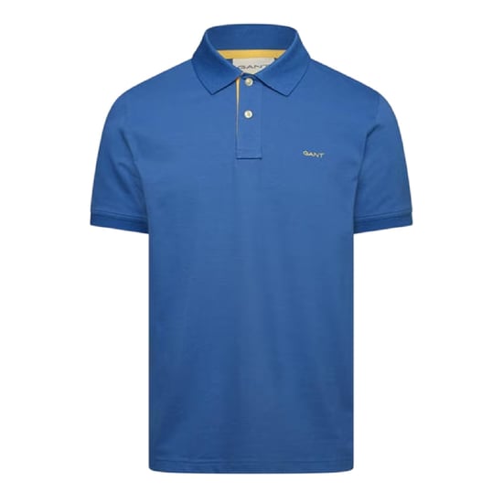 Gant Polohemd voor heren met contrasterend logo (Blauw) - Image 1