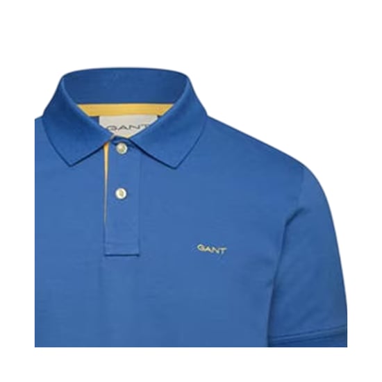 Gant Polohemd voor heren met contrasterend logo (Blauw) - Image 3