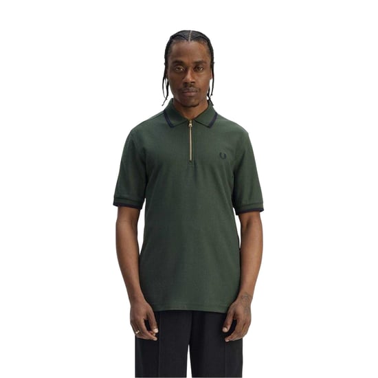 Fred Perry Heren Ritssluiting Polo Shirt (Hofgroen) - Image 1