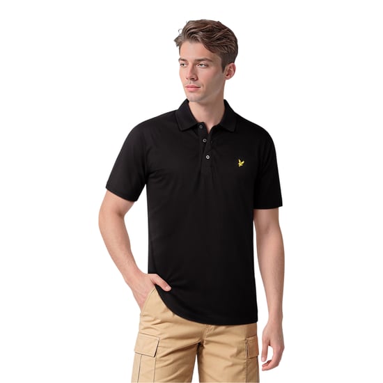 Lyle & Scott Herenpolo met korte mouwen (Jet Zwart) - Image 1