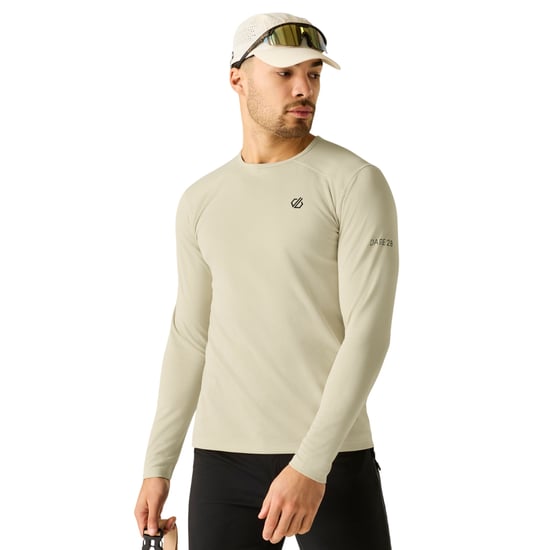 Dare 2B Heren Ventura Grid-fleece met ronde hals (Amandelmelk) - Image 1