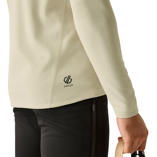 Dare 2B Heren Ventura Grid-fleece met ronde hals (Amandelmelk) - Image 6