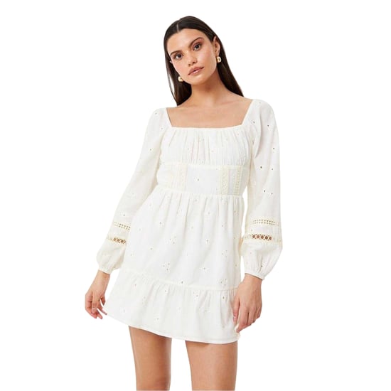 Jack Wills Boho-mini-jurk met borduurwerk en lange mouwen voor dames (Vintage Wit) - Image 2