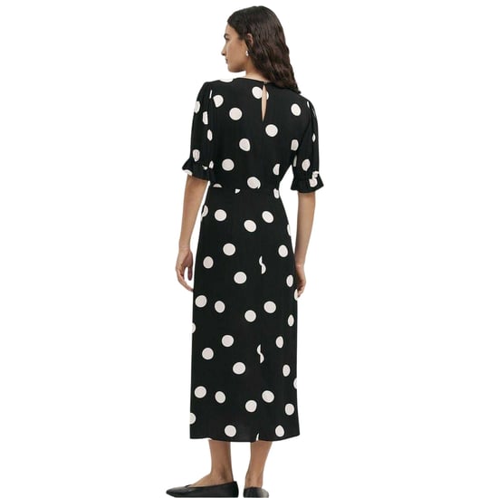 Finery Mela midi-jurk met polkadots en ronde hals voor dames (Zwart) - Image 2