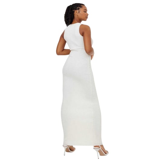 Jack Wills Gebreide maxi-jurk met racer-halslijn voor dames (Vintage Wit) - Image 3