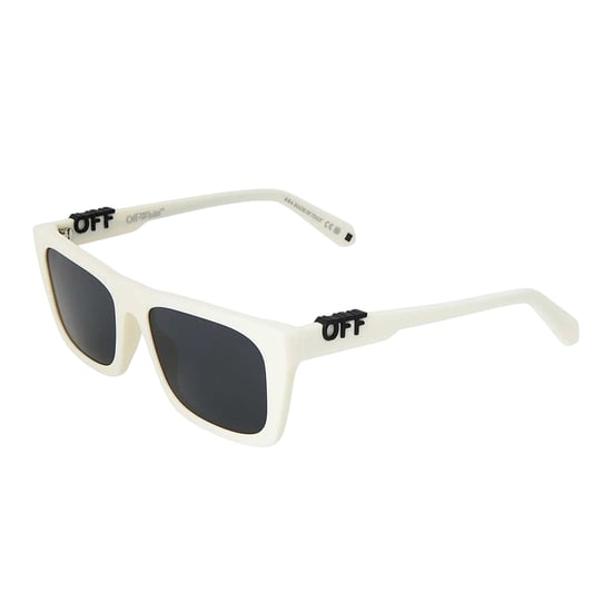 Off White Vierkante zonnebrillen met UV-bescherming voor dames (Wit/donkergrijs) - Image 1