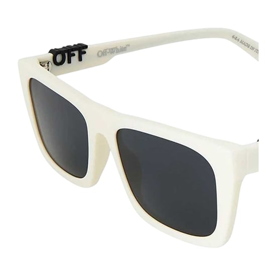 Off White Vierkante zonnebrillen met UV-bescherming voor dames (Wit/donkergrijs) - Image 2