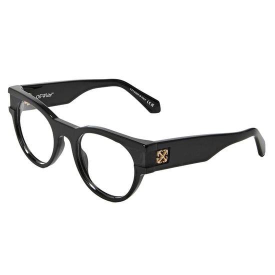 Off-White Unisex zonnebril voor volwassenen, model 87, met gouden logo (Zwart) - Image 1