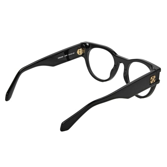 Off-White Unisex zonnebril voor volwassenen, model 87, met gouden logo (Zwart) - Image 2