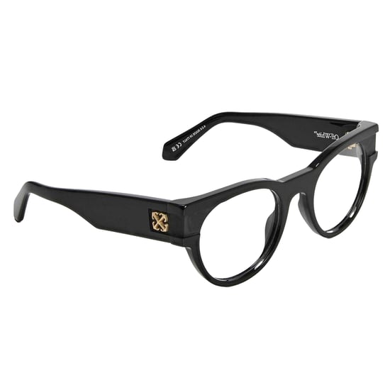 Off-White Unisex zonnebril voor volwassenen, model 87, met gouden logo (Zwart) - Image 3