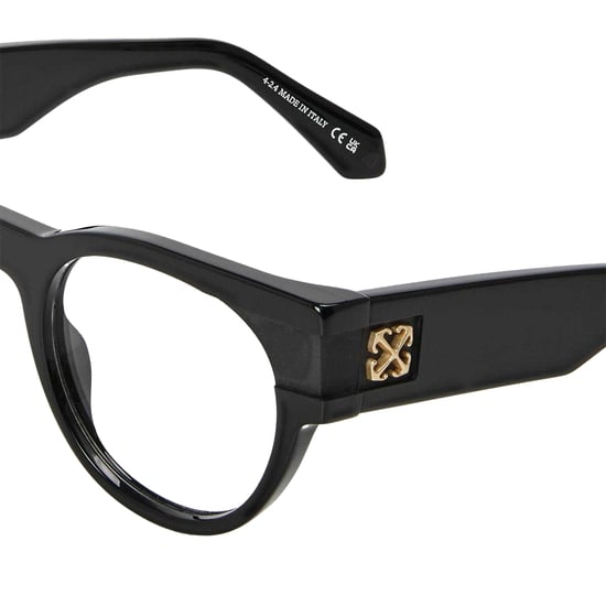 Off-White Unisex zonnebril voor volwassenen, model 87, met gouden logo (Zwart) - Image 4