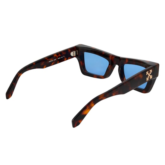 Off White Unisex Charleston-zonnebril voor volwassenen met metalen logo (Havana) - Image 2