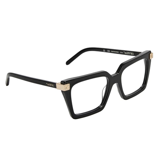 Off White Unisex-zonnebril voor volwassenen, model 8t, met gouden details (Zwart) - Image 3