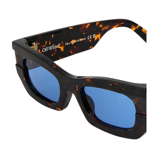 Off-White Unisex-zonnebril voor volwassenen met Belleville Cross-logo (Havana) - Image 2