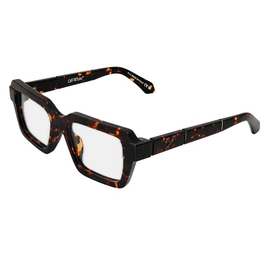 Off White Unisex zonnebril voor volwassenen, model 8u, in schildpadkleur (Donker Havana Bruin) - Image 1
