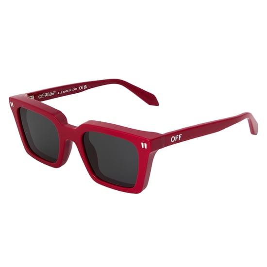 Off White Unisex rechthoekige zonnebril voor volwassenen (Rood) - Image 1