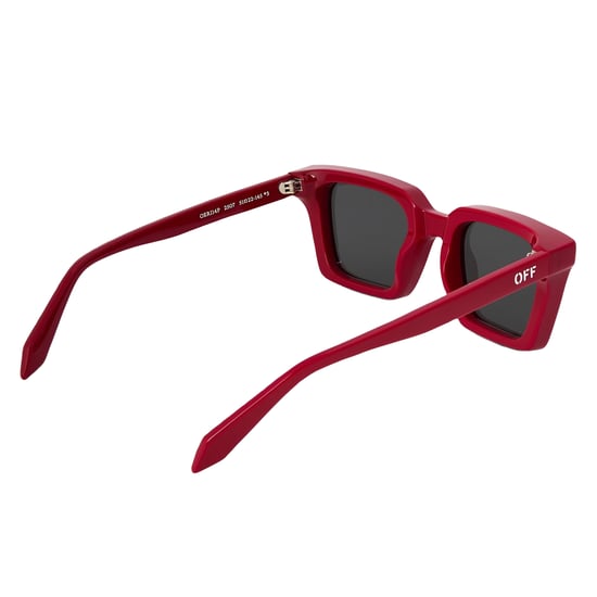 Off White Unisex rechthoekige zonnebril voor volwassenen (Rood) - Image 2