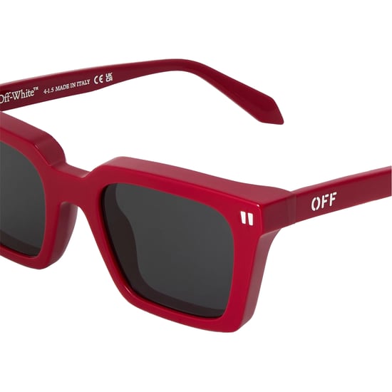 Off White Unisex rechthoekige zonnebril voor volwassenen (Rood) - Image 3