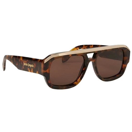Palm Angels Rechthoekige Stockton-zonnebril voor heren (Havana Bruin) - Image 1