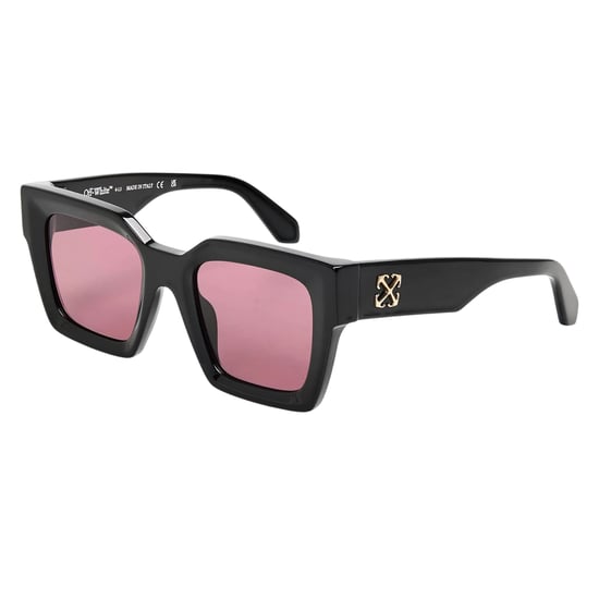 Off White Vierkante zonnebrillen met UV-bescherming voor dames (Zwart/Bourgondië) - Image 1