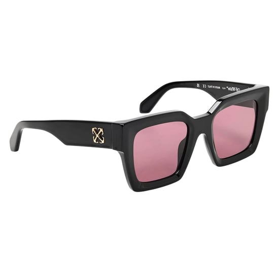Off White Vierkante zonnebrillen met UV-bescherming voor dames (Zwart/Bourgondië) - Image 2