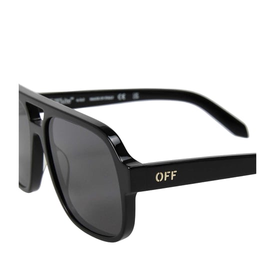 Off White Unisex-zonnebril voor volwassenen van het merk Forks (Zwart/Donkergrijs) - Image 3