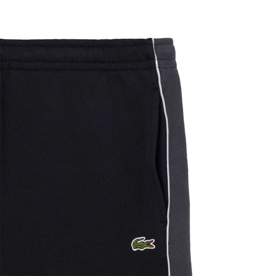 Lacoste Herenfleece-short met streep aan de zijkant (Zwart) - Image 3