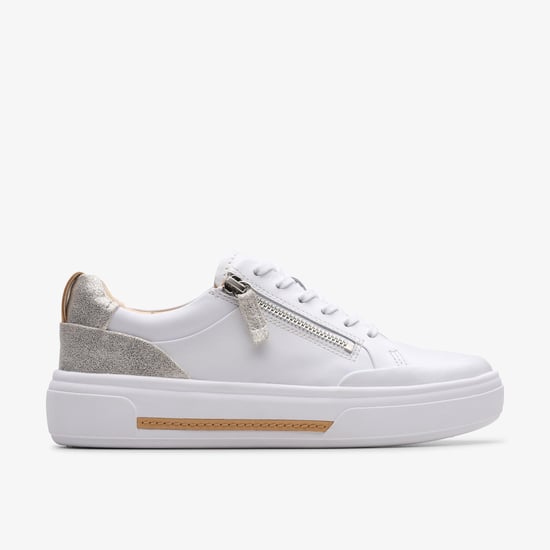 Hollyhock Zip Silver Combi Lea Sneakers - Image 1
