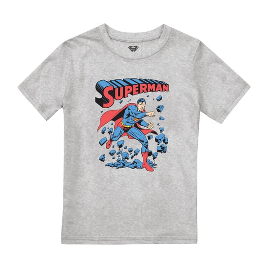 Superman Jongens Muurbreuk T-Shirt (Heide Grijs) - Image 1