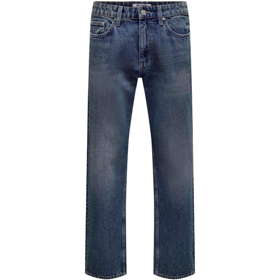Only and Sons Denim Rechte Jeans Heren (Donkerblauw) - Image 1