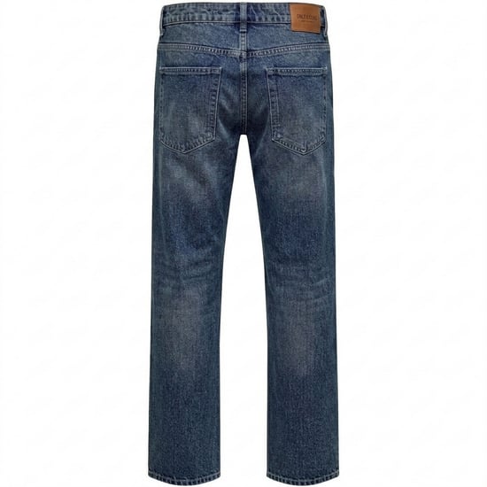 Only and Sons Denim Rechte Jeans Heren (Donkerblauw) - Image 2