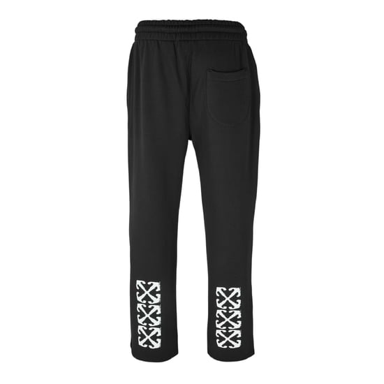 Off-White Rechte joggingbroek voor heren met Arrow-logo (Zwart, Wit) - Image 2