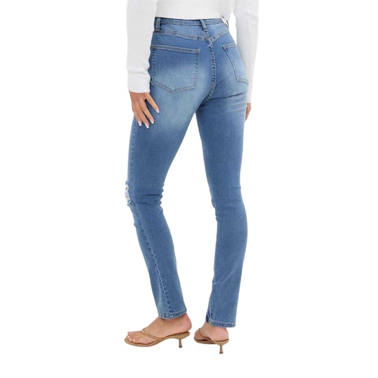 I Saw It First Dames/Dames High Waist Skinny Jeans (Middenblauw) - Image 3