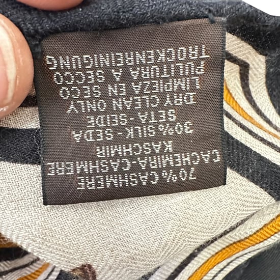 Hermès sjaal met paardenprint in veelkleurig kasjmier - Image 2