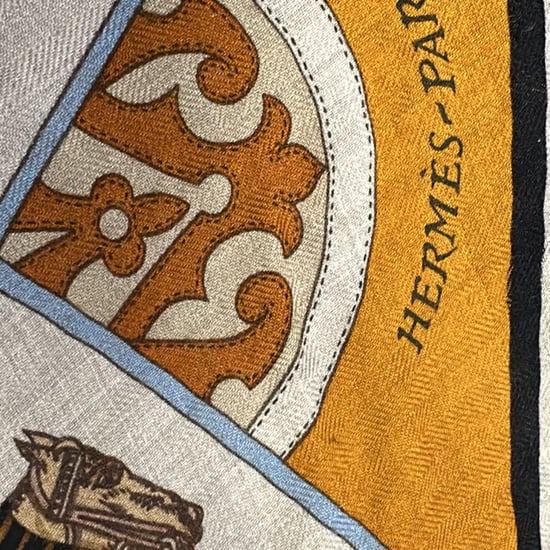 Hermès sjaal met paardenprint in veelkleurig kasjmier - Image 4