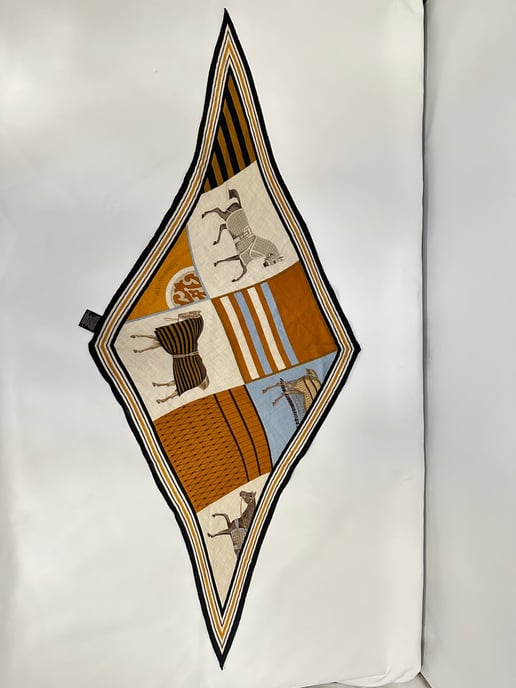 Hermès sjaal met paardenprint in veelkleurig kasjmier - Image 6