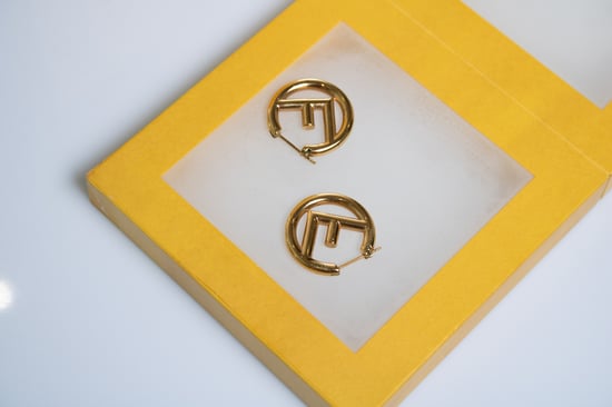 Fendi, F staat voor Fendi oorringen in goud - Image 3