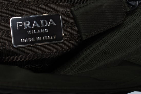 Prada, vintage mini handtasje van donkergroen nylon - Image 6