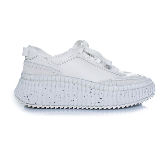 Chloe, Nama leren platform sneakers met stiksels - Image 4