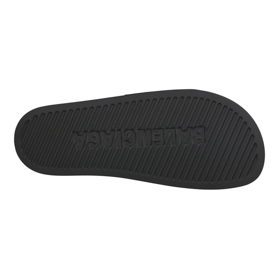 Balenciaga Logo Band Rubber Slipper Zwart - Image 4