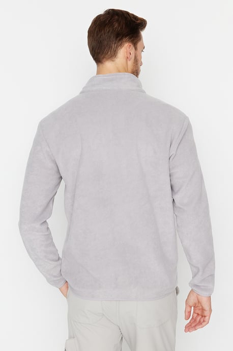 TRENDYOL MAN Heren Grijs Effen Lang Regular fit Vesten - Image 4