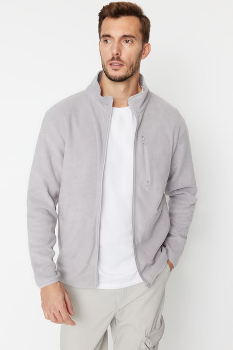 TRENDYOL MAN Heren Grijs Effen Lang Regular fit Vesten - Image 6