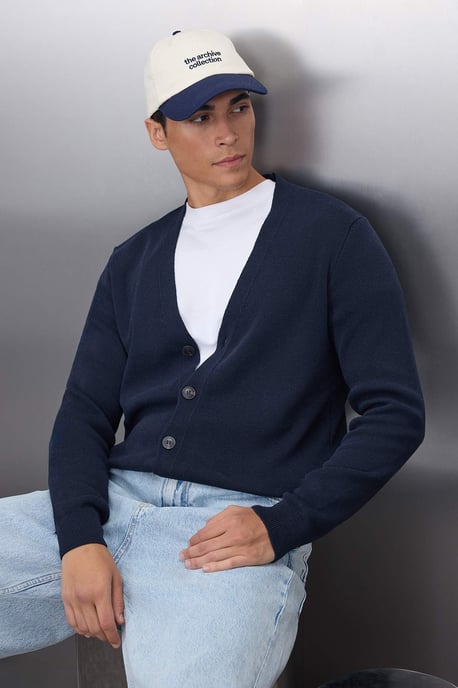 TRENDYOL MAN Heren Donkerblauw Effen Lang Getailleerd Vesten - Image 6